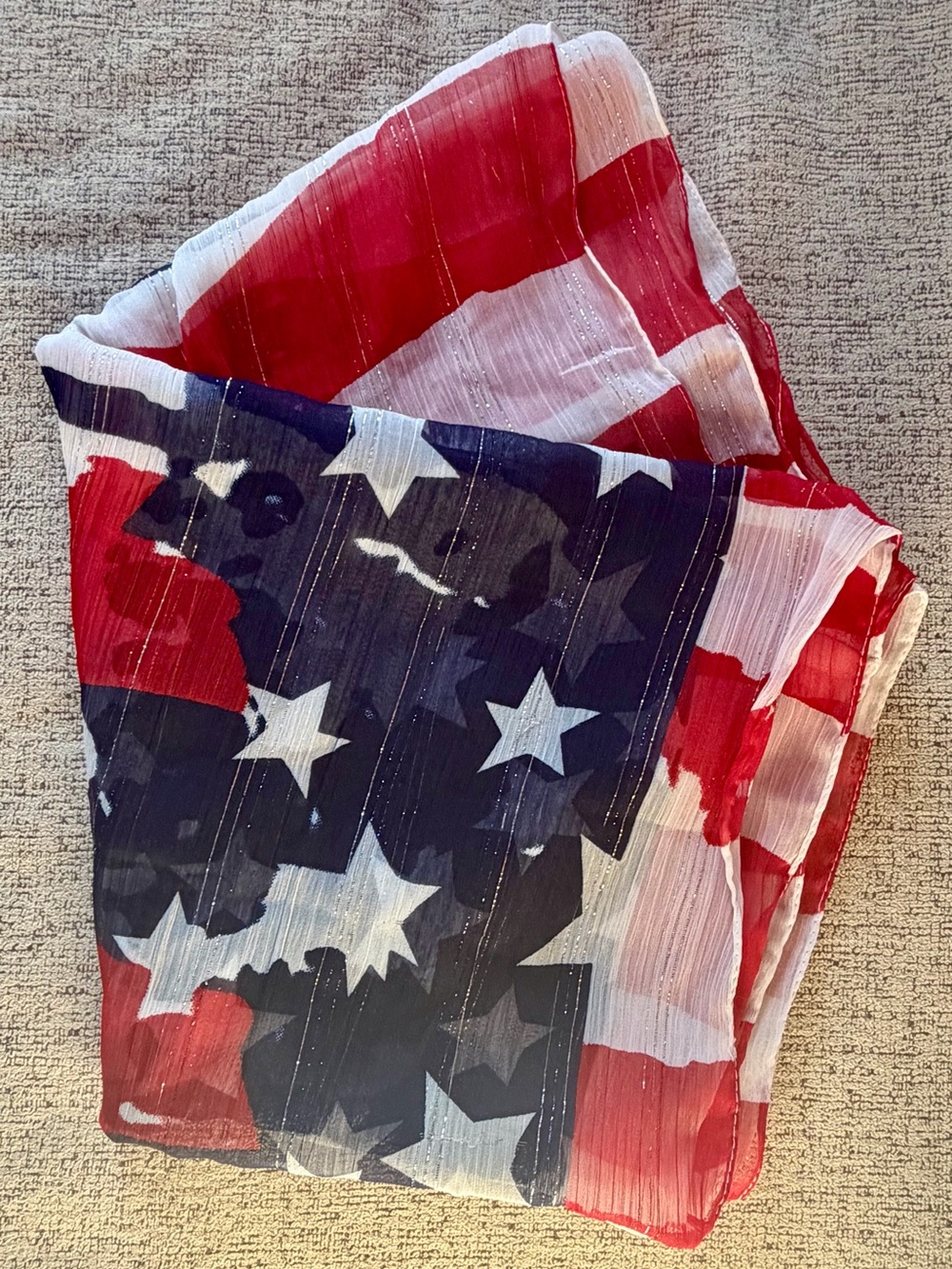 Patriotic- Red White and Blue Infinity Scarf